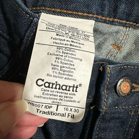 Carhartt traditional fit denim blue men’s jeans - Picture 6 of 6